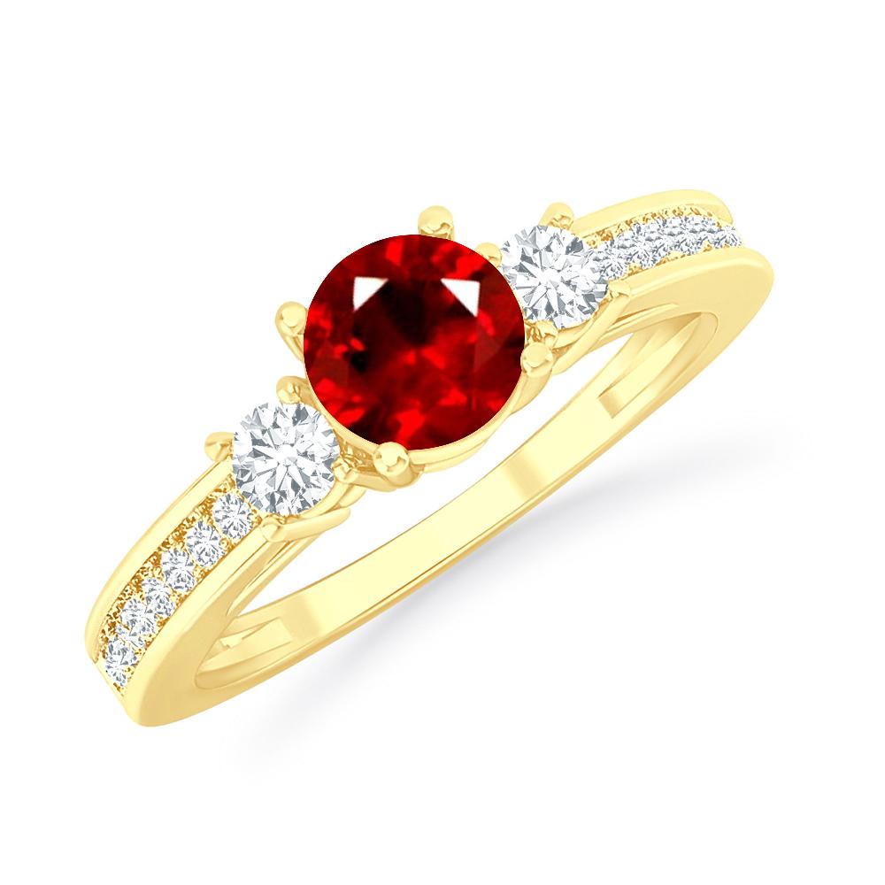 Yellow Gold - Ruby