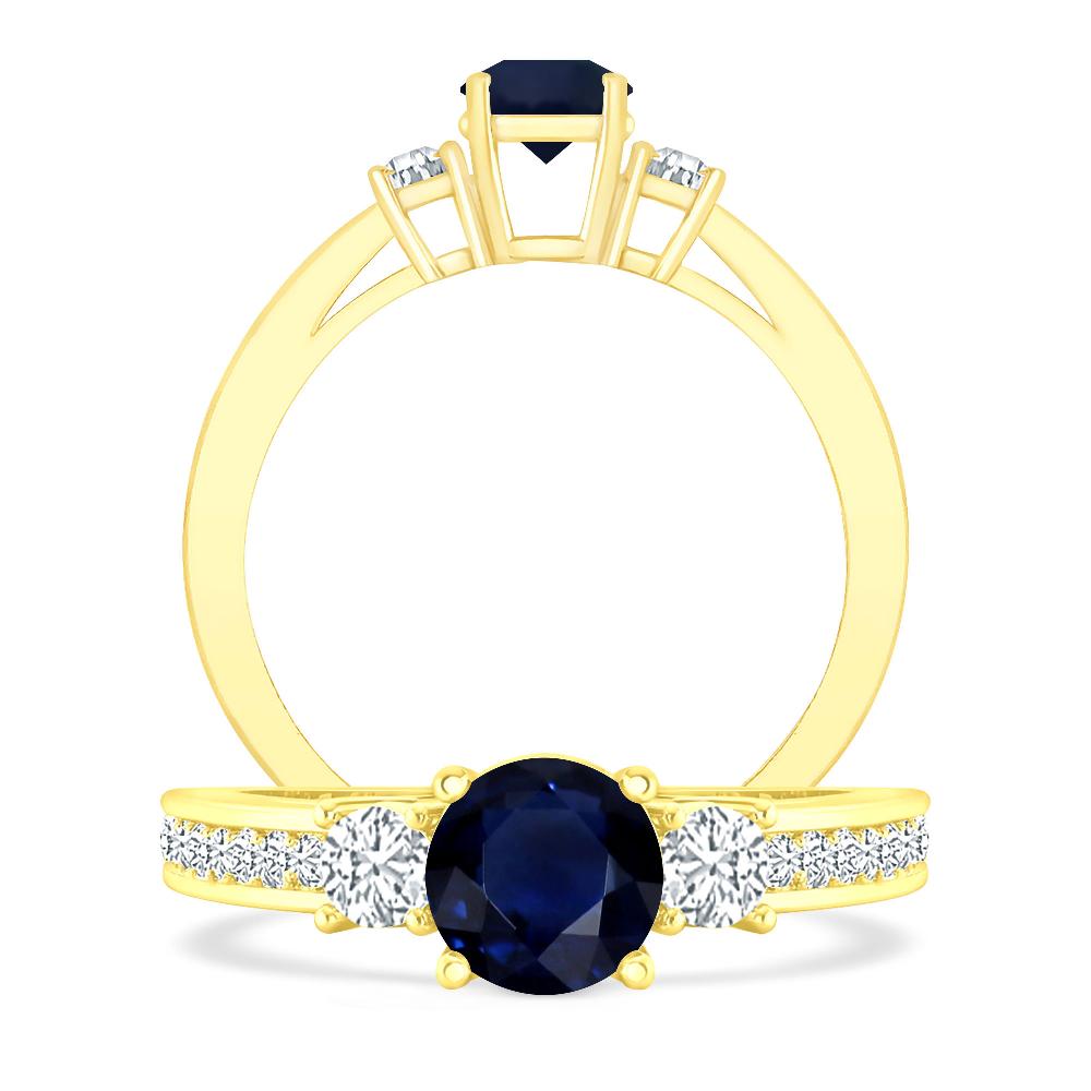 Yellow Gold - Sapphire