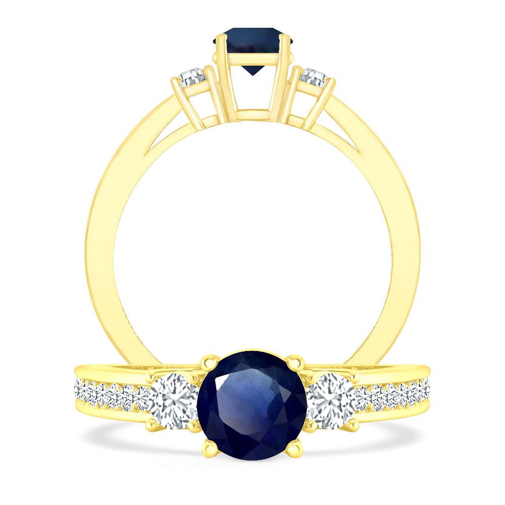 Yellow Gold - Sapphire