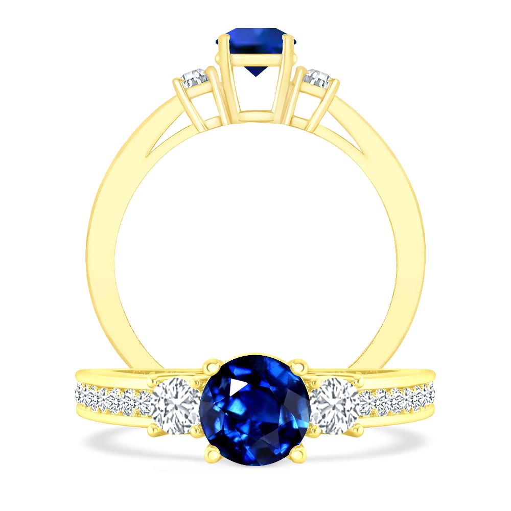 Yellow Gold - Sapphire