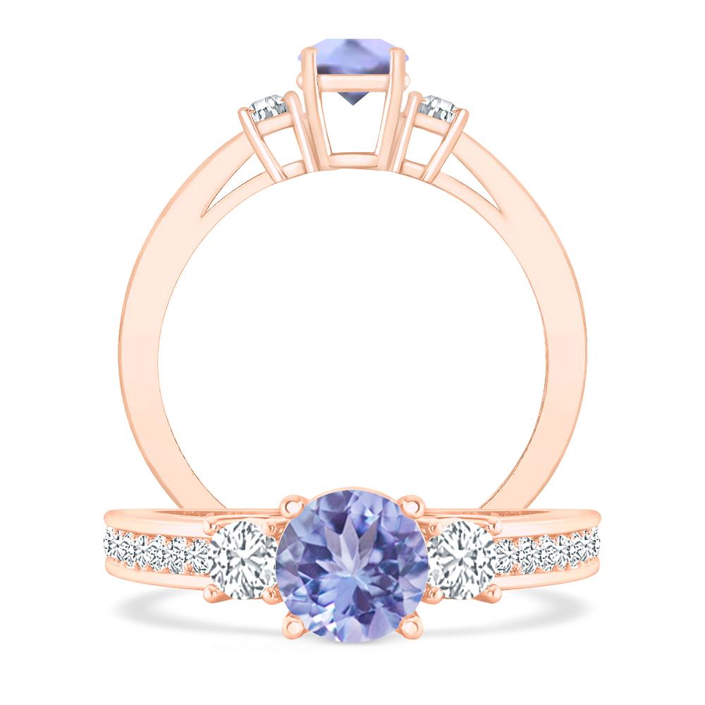 Rose Gold - Tanzanite