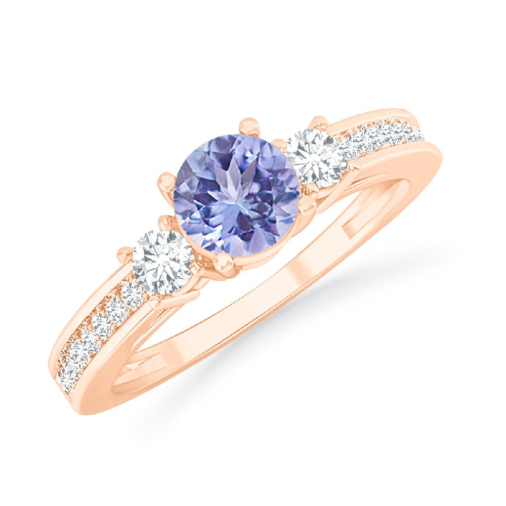 Rose Gold - Tanzanite