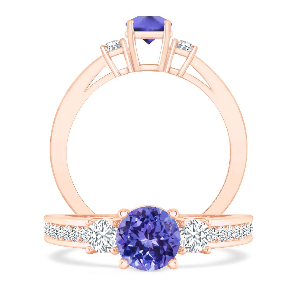 Rose Gold - Tanzanite