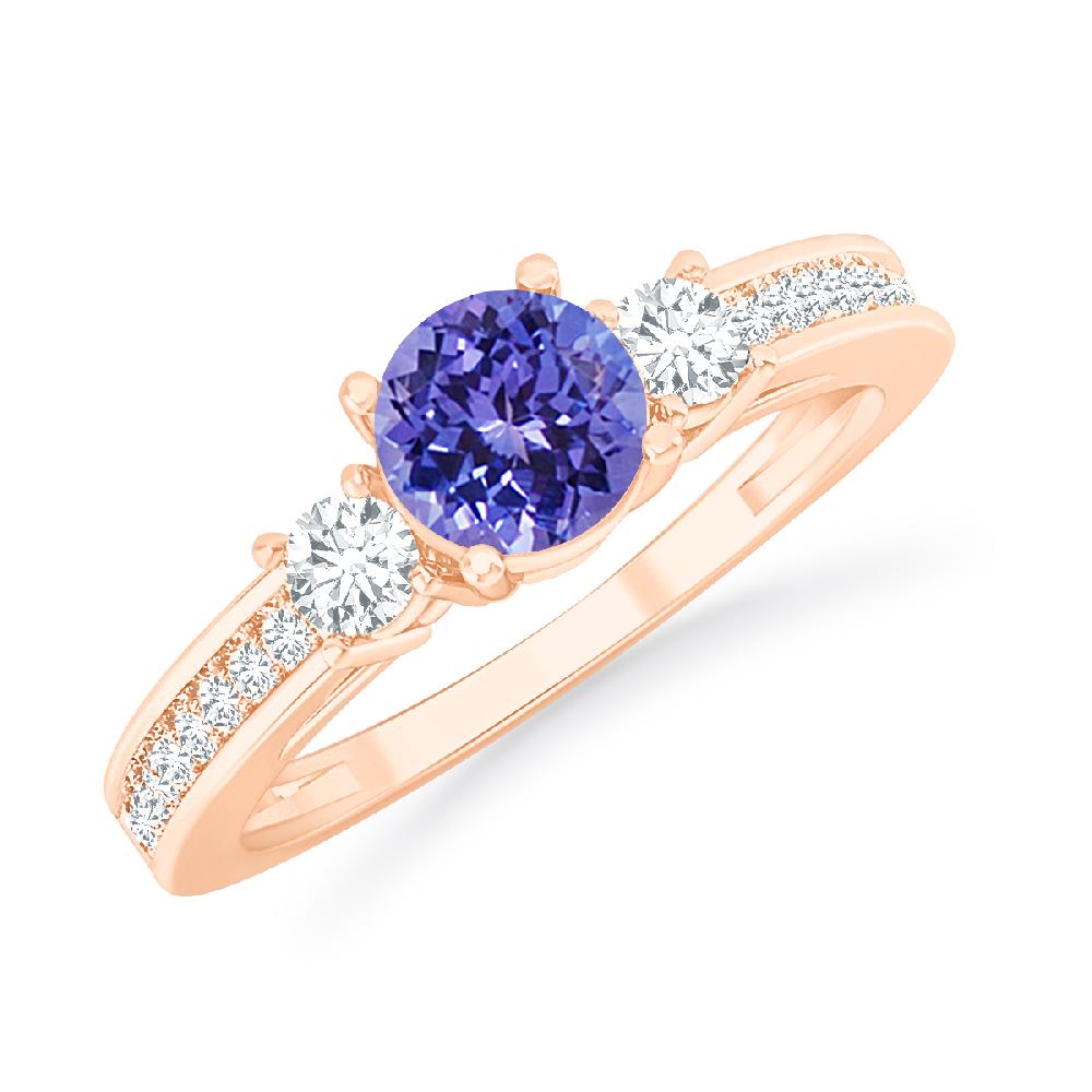 Rose Gold - Tanzanite