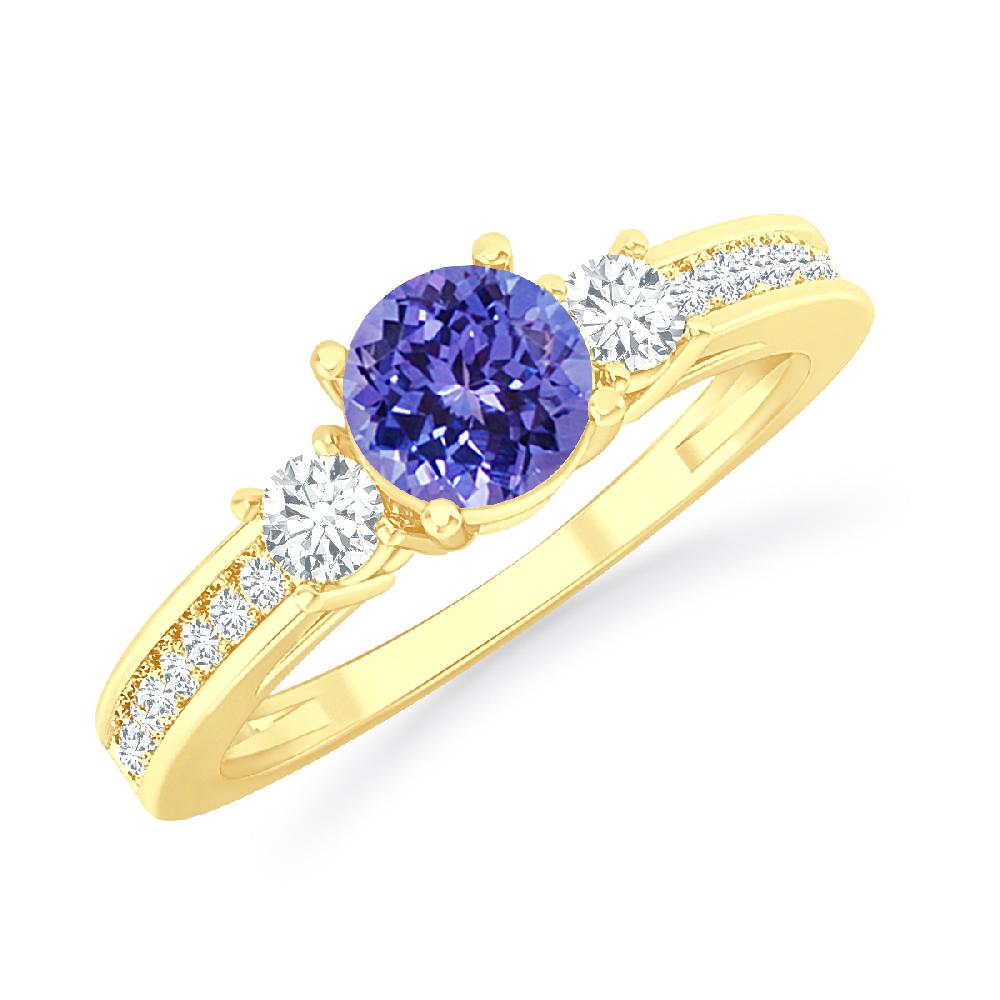 Yellow Gold - Tanzanite