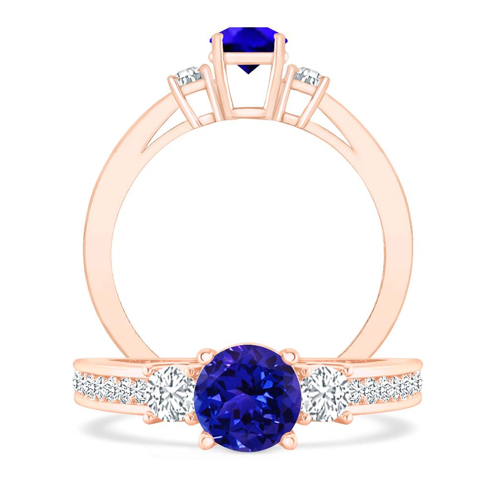 Rose Gold - Tanzanite