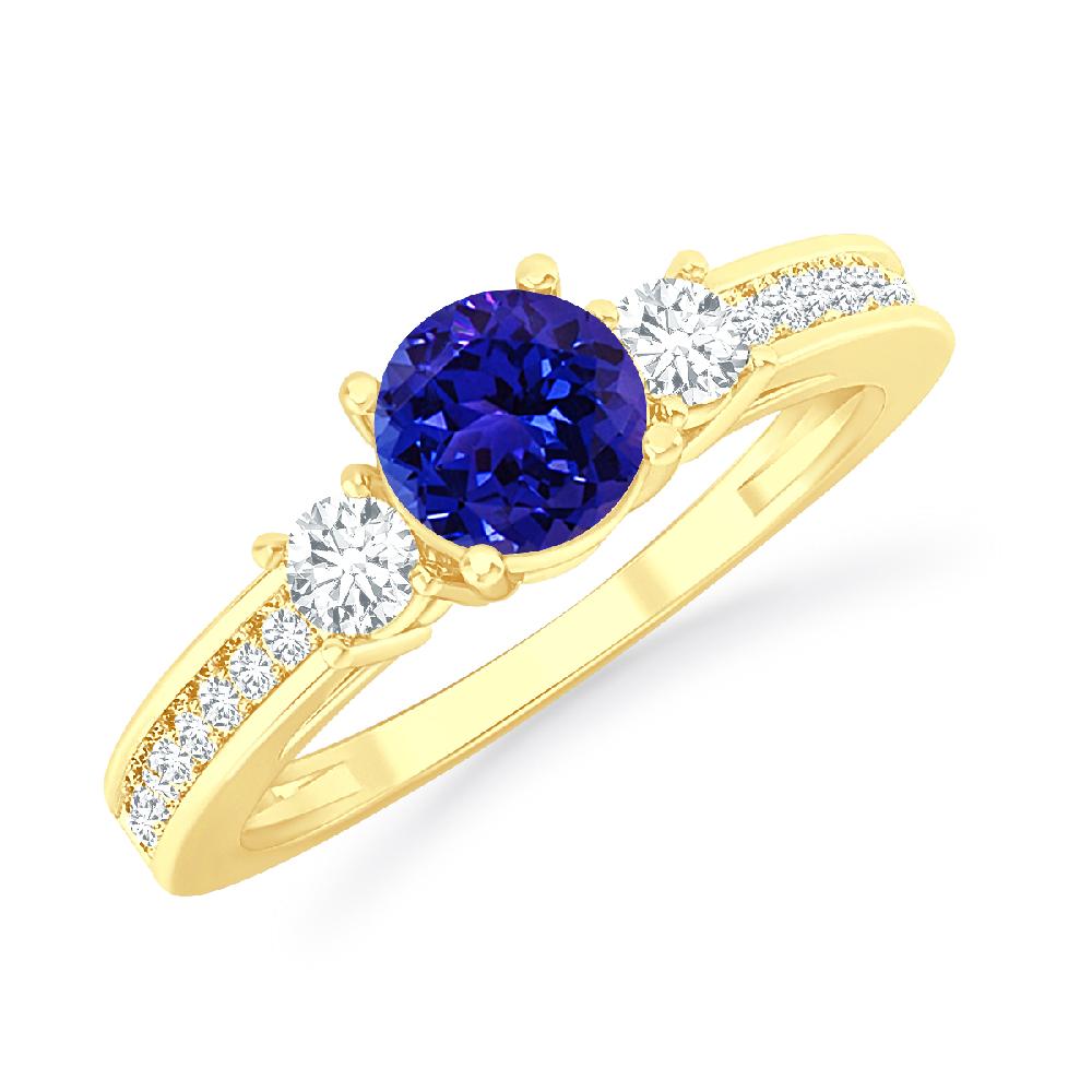 Yellow Gold - Tanzanite