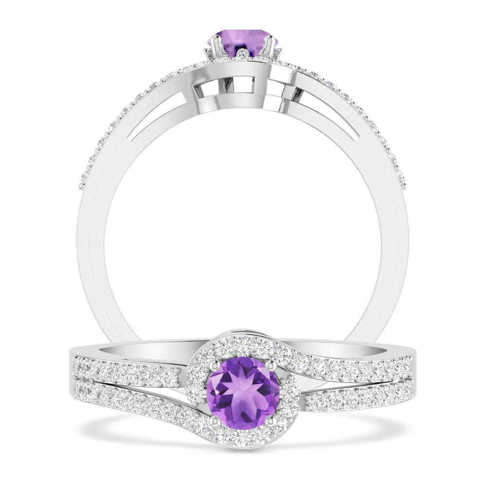 White Gold - Amethyst