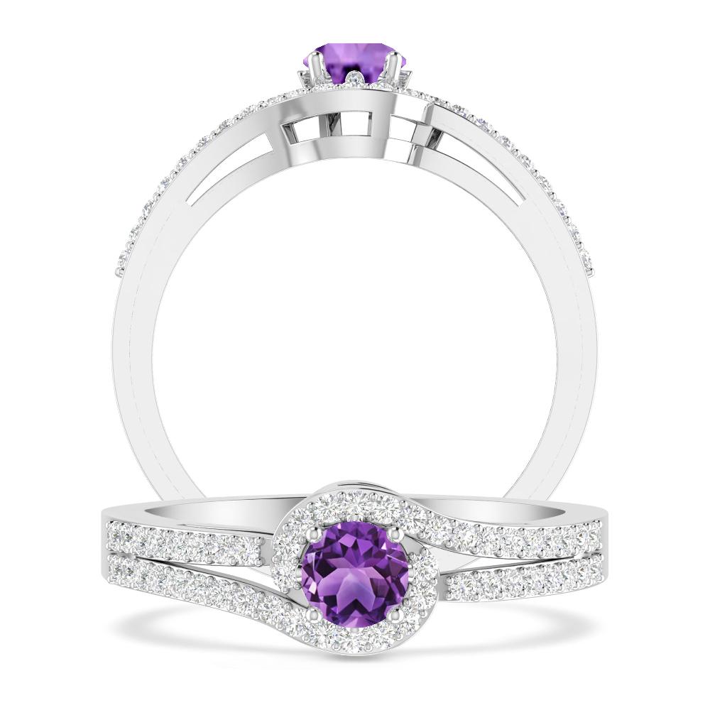 White Gold - Amethyst