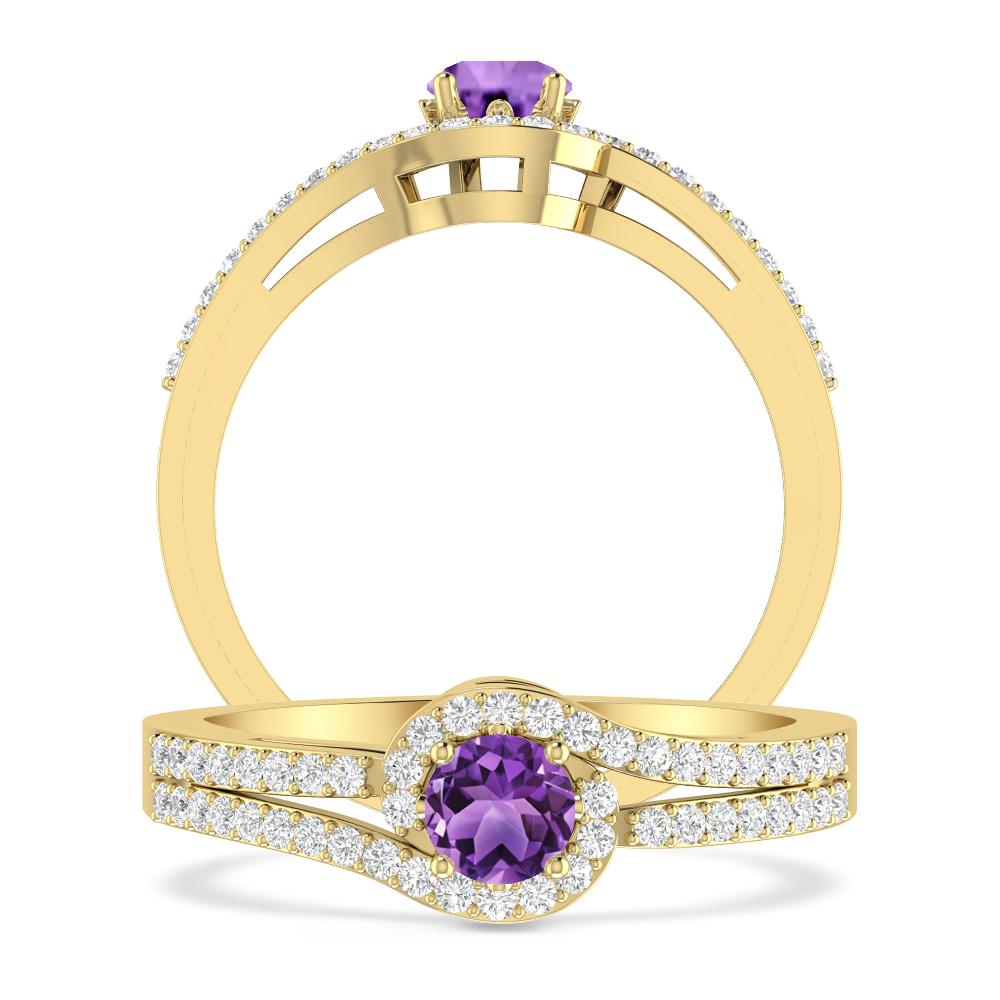 Yellow Gold - Amethyst