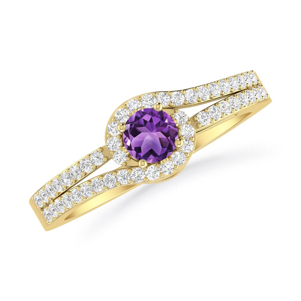 Yellow Gold - Amethyst