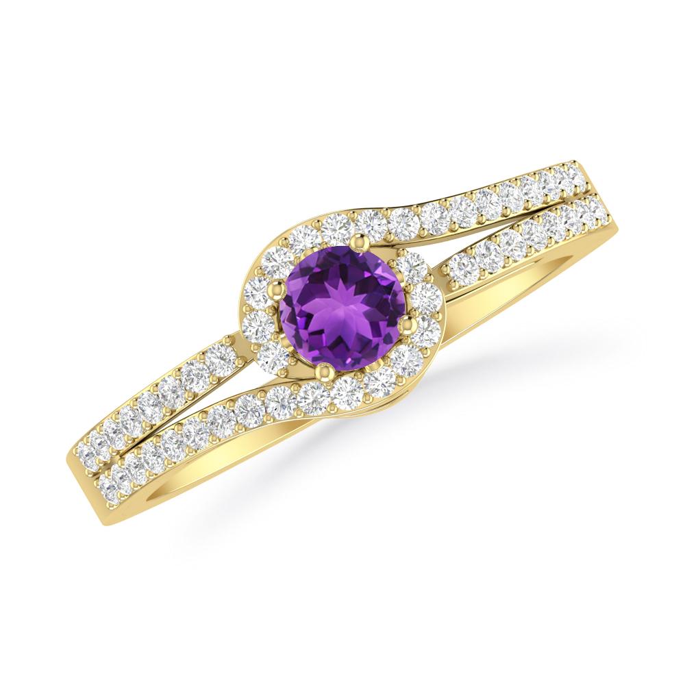 Yellow Gold - Amethyst