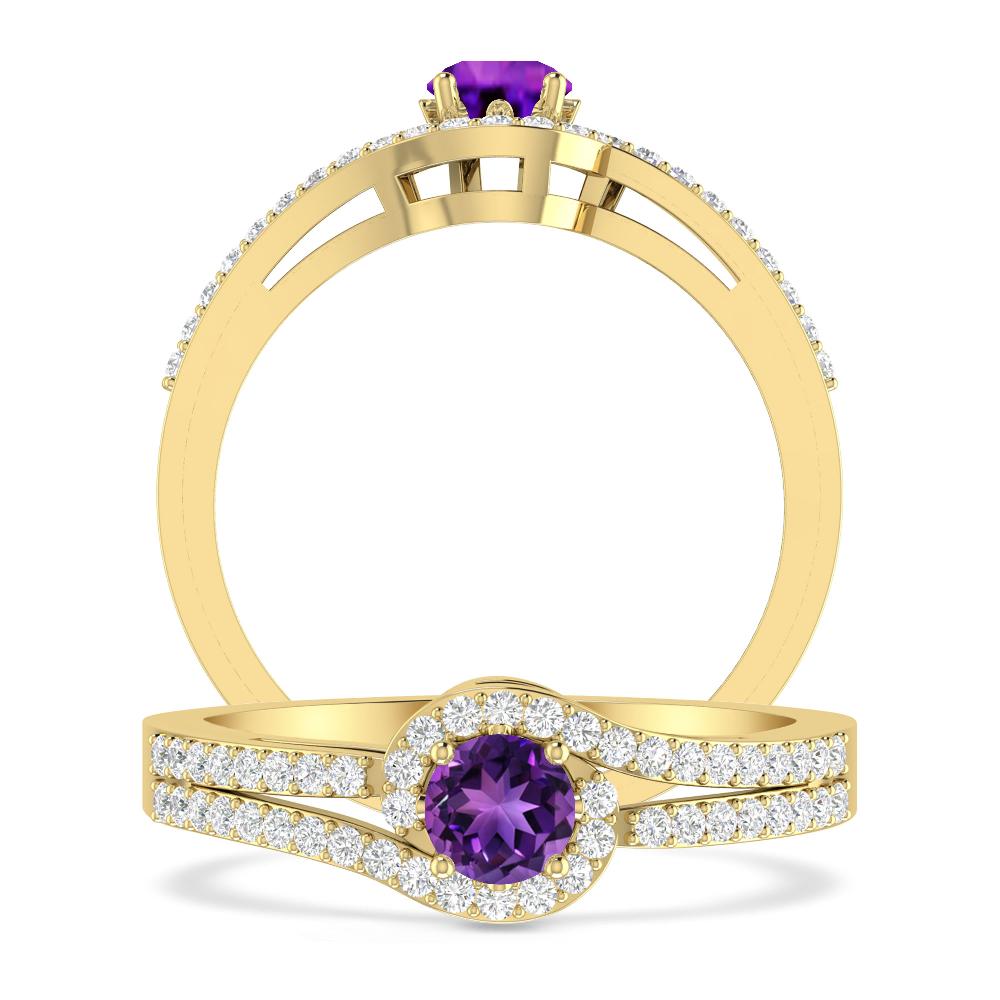 Yellow Gold - Amethyst