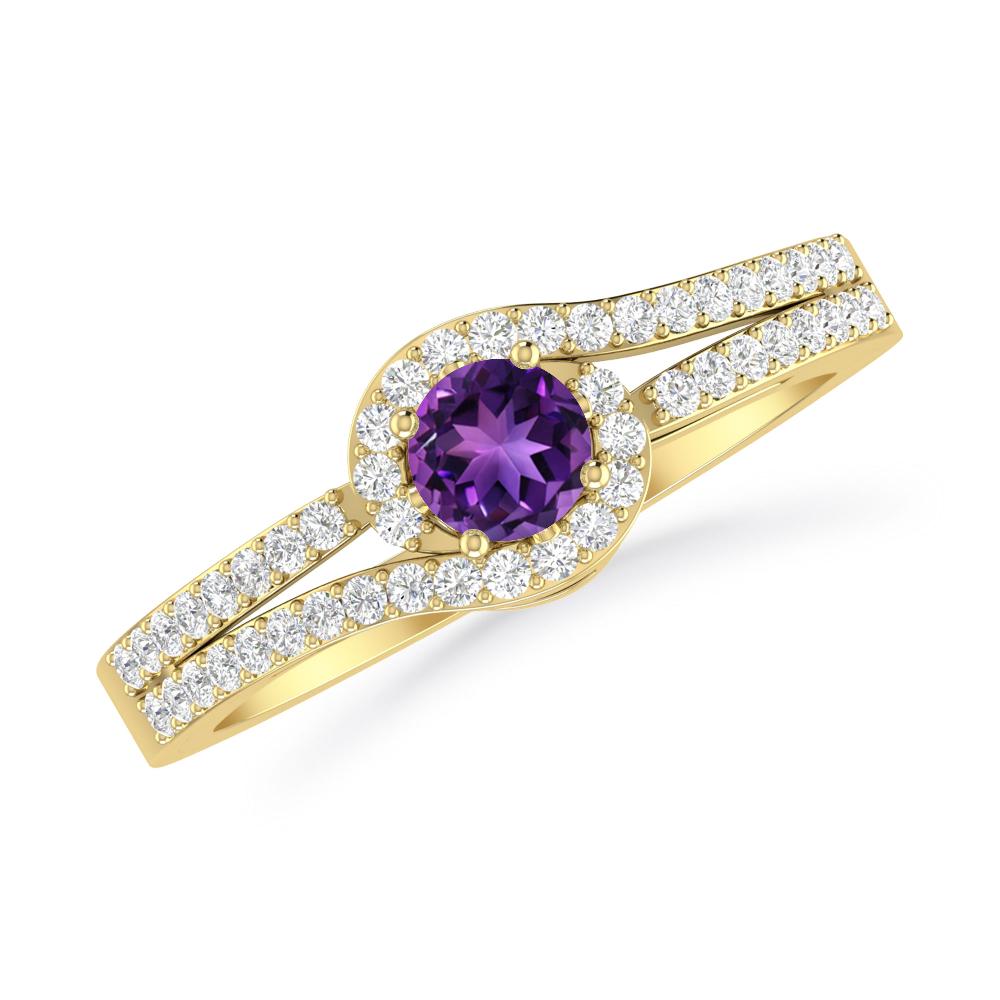 Yellow Gold - Amethyst