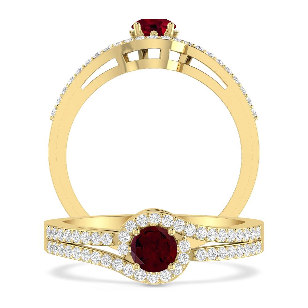 Yellow Gold - Garnet