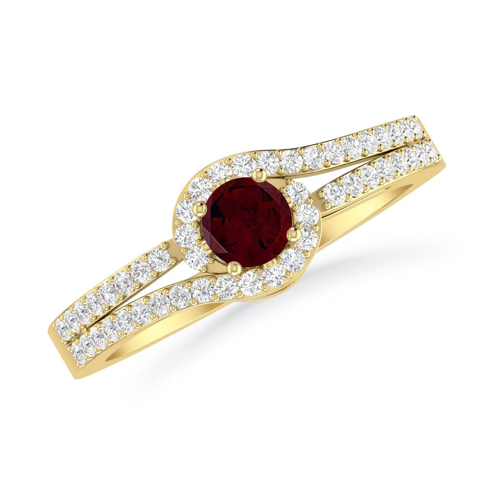 Yellow Gold - Garnet