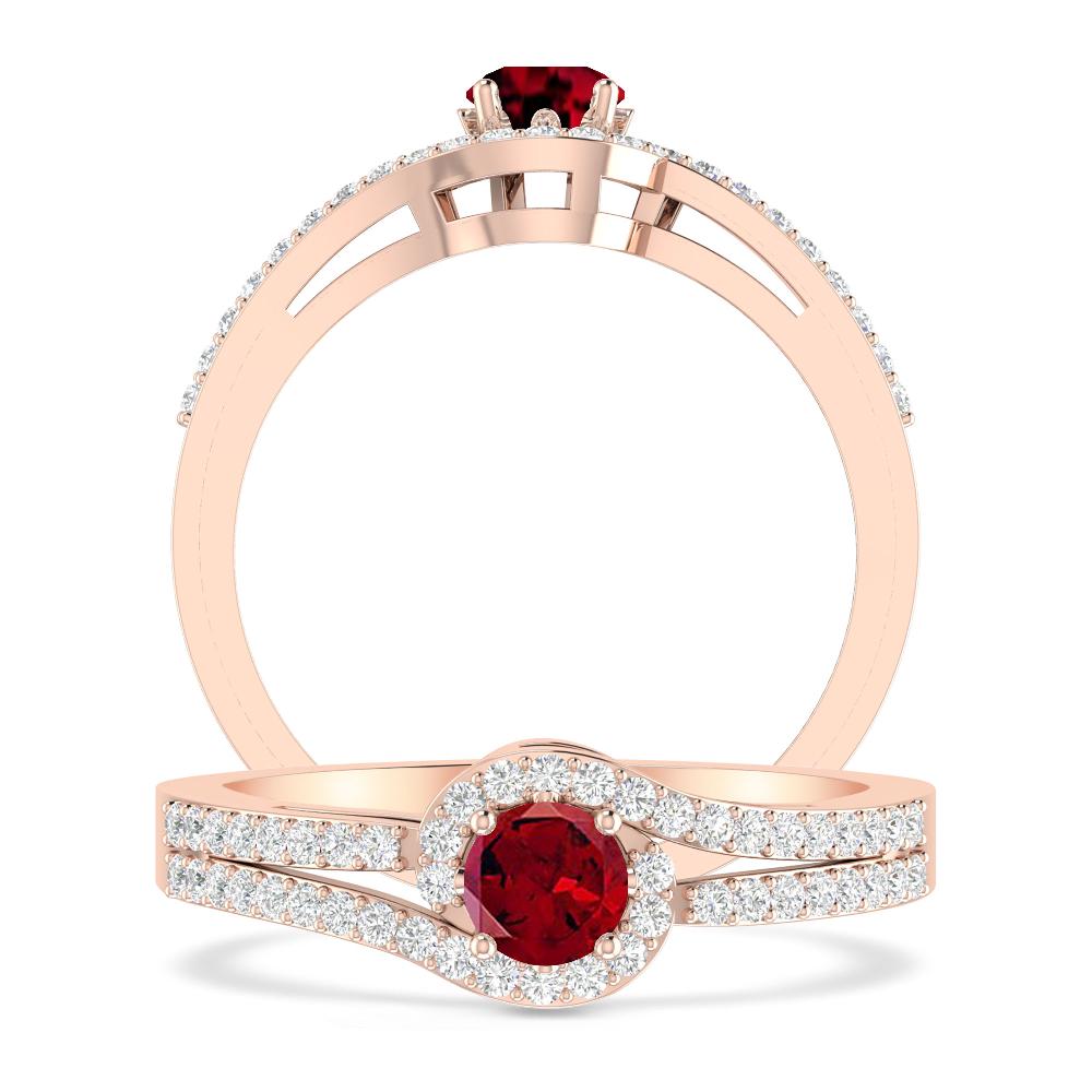 Rose Gold - Garnet