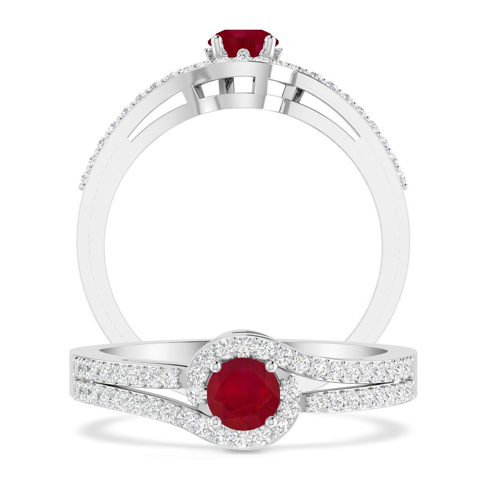 White Gold - Ruby