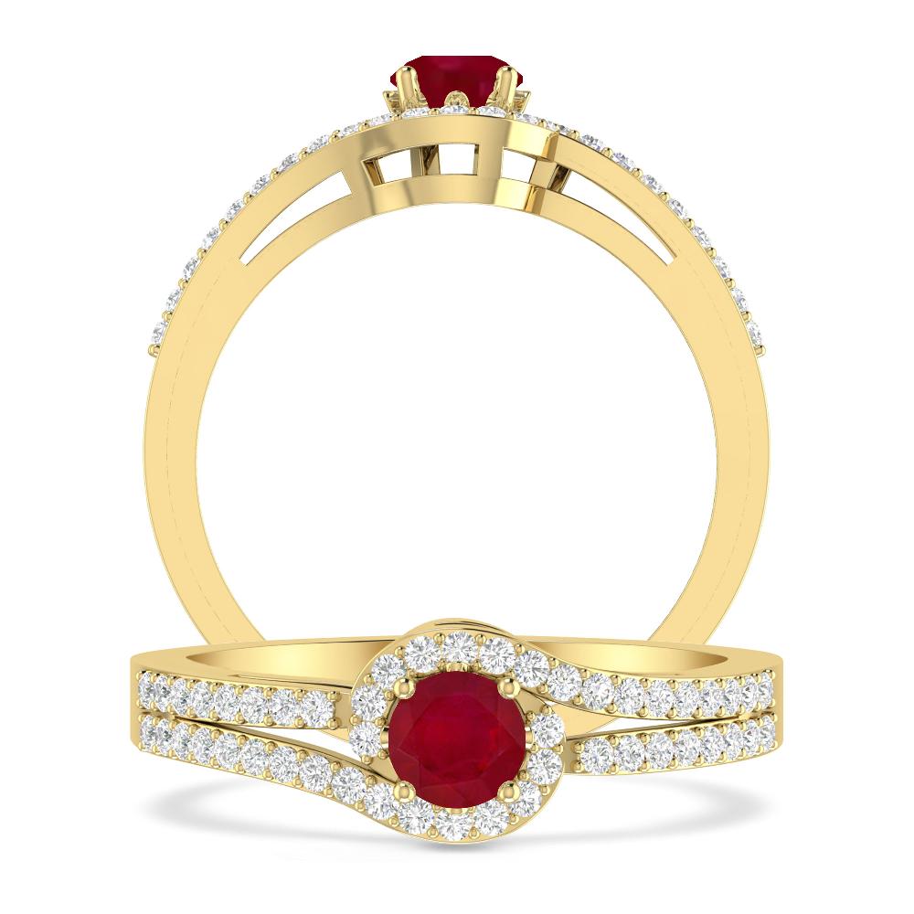 Yellow Gold - Ruby