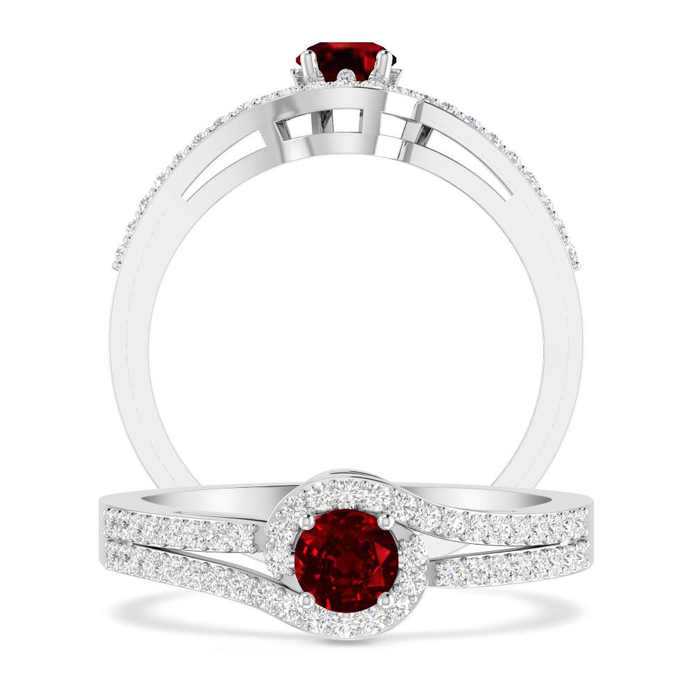 White Gold - Ruby