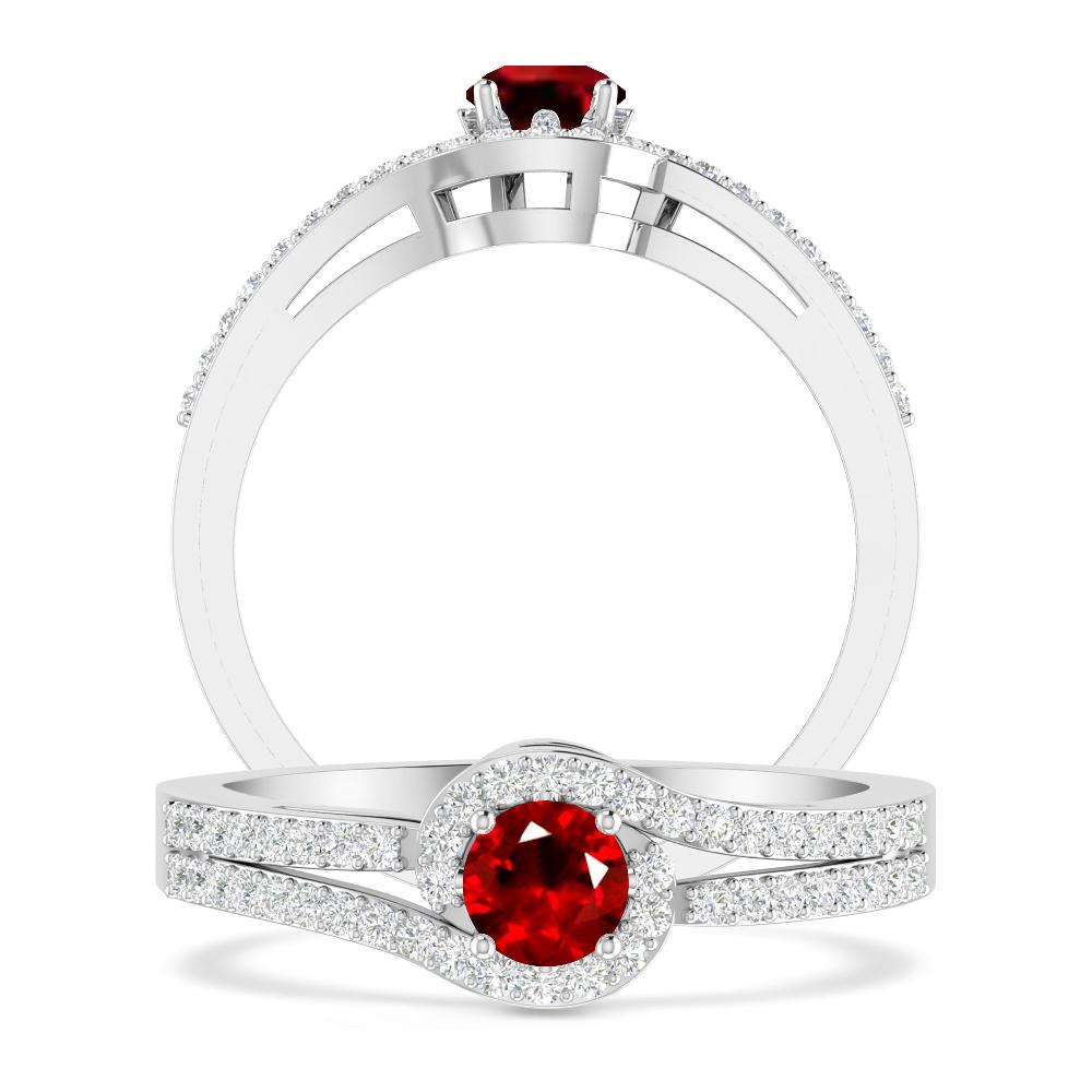 White Gold - Ruby