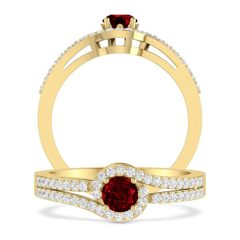 Yellow Gold - Ruby