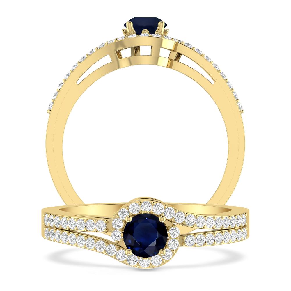 Yellow Gold - Sapphire