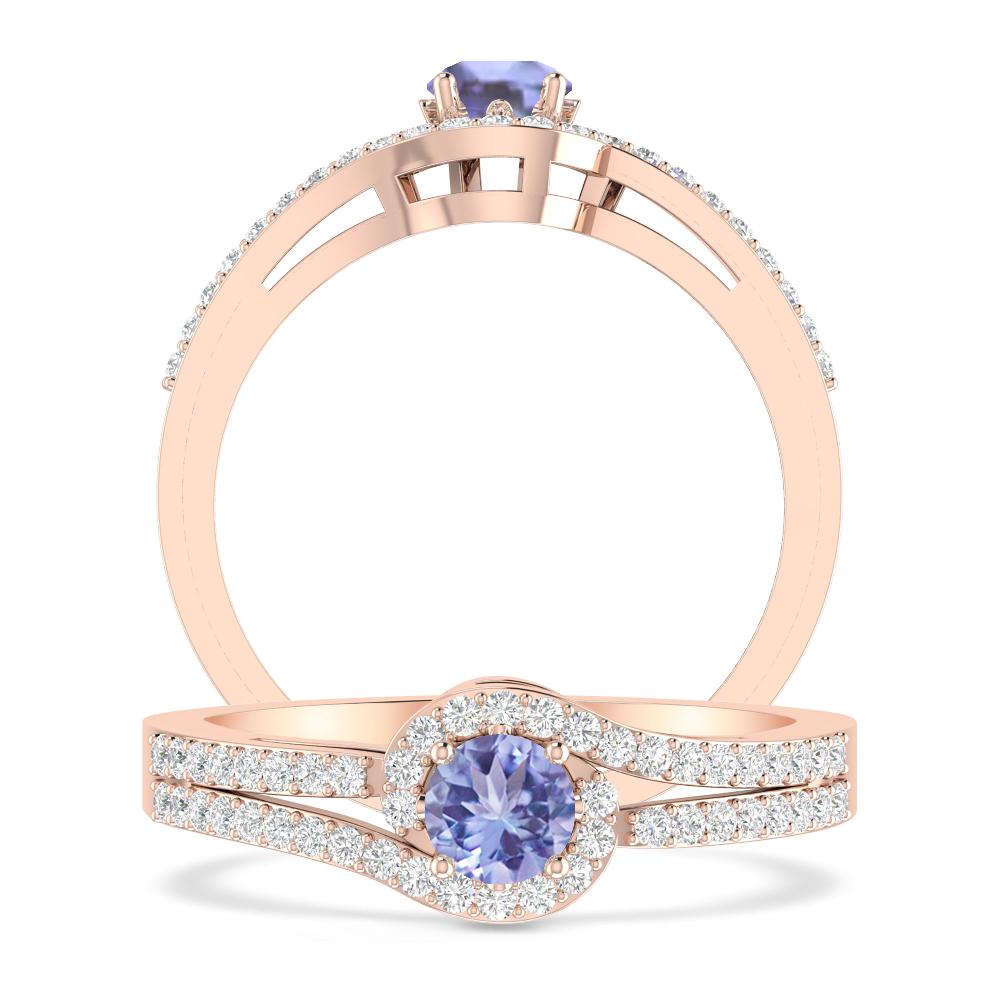 Rose Gold - Tanzanite