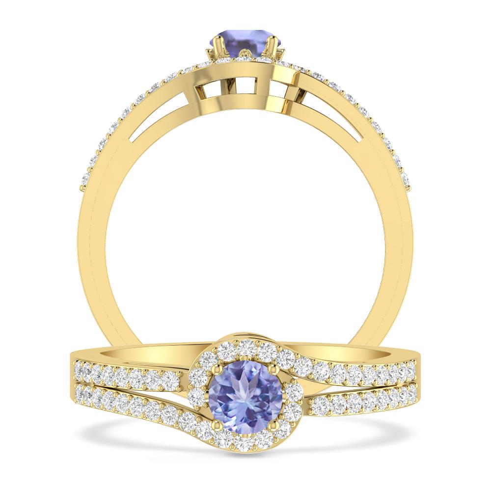 Yellow Gold - Tanzanite