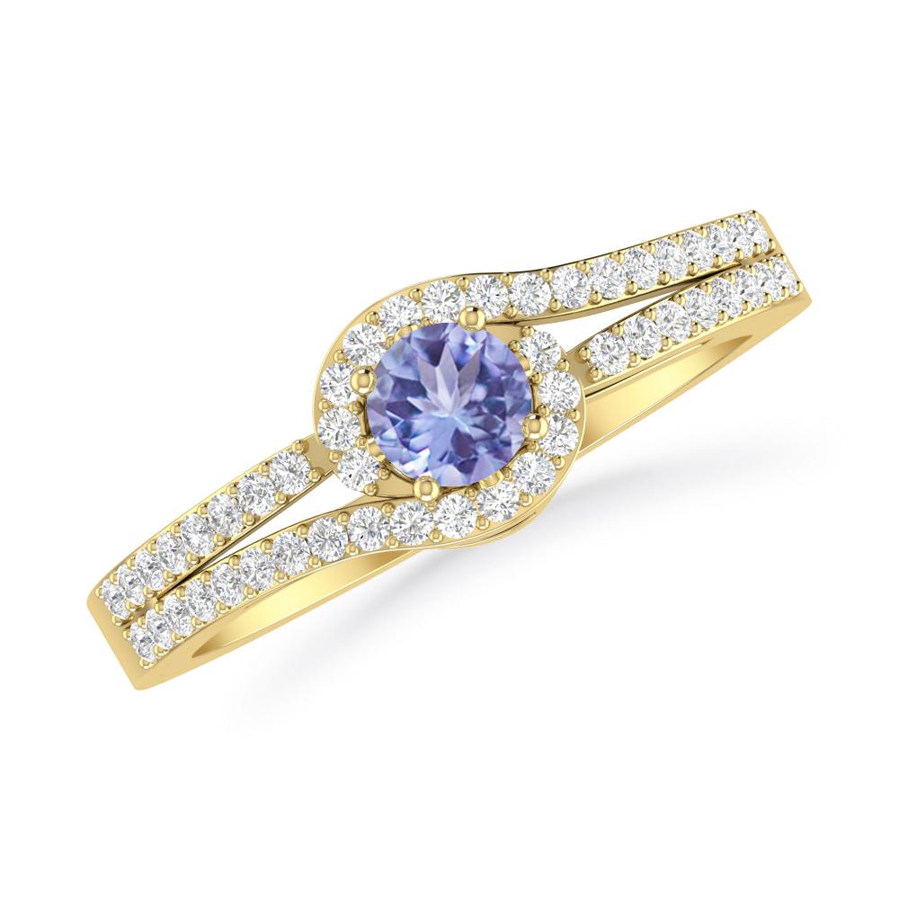 Yellow Gold - Tanzanite