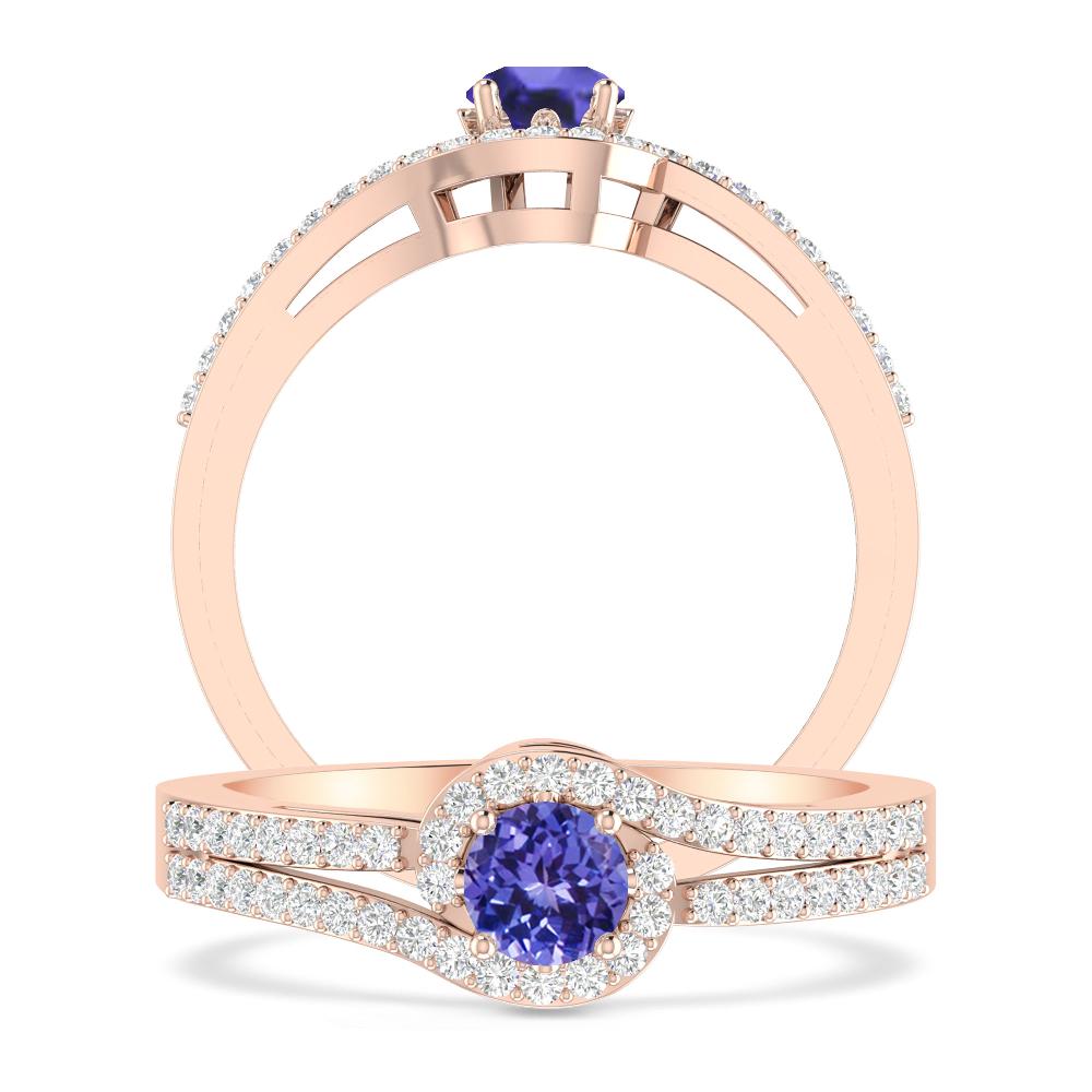 Rose Gold - Tanzanite