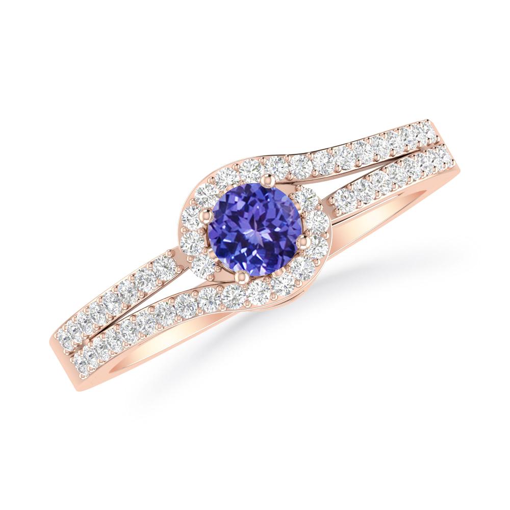 Rose Gold - Tanzanite