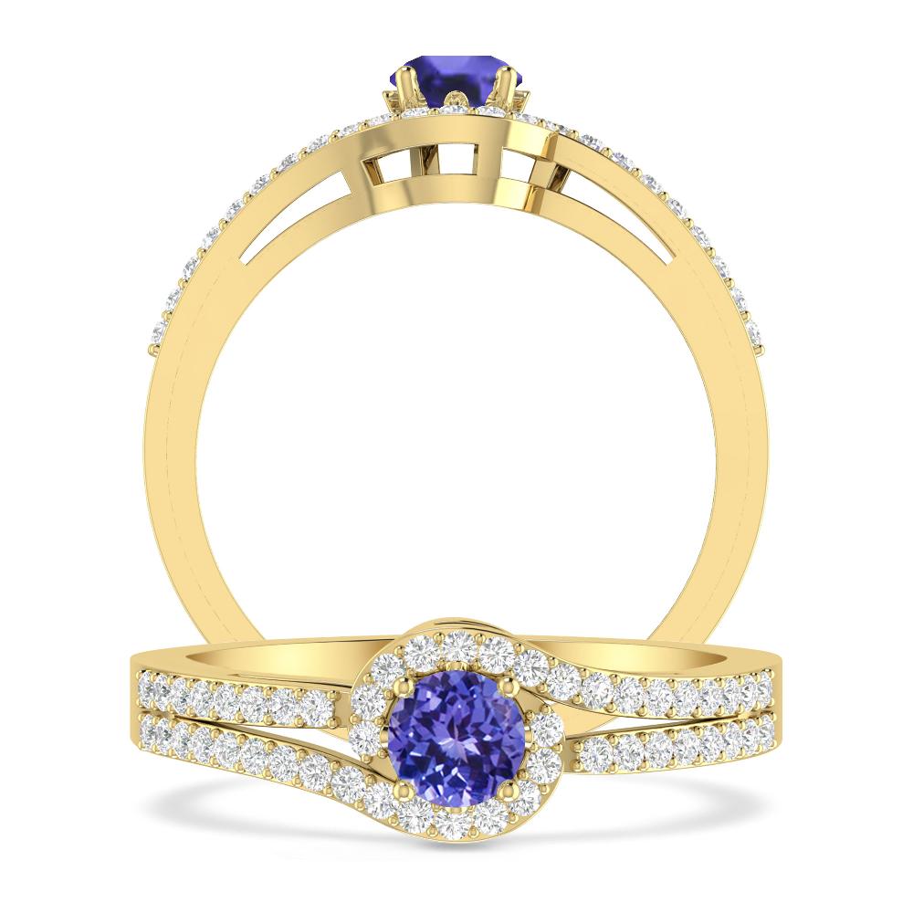 Yellow Gold - Tanzanite