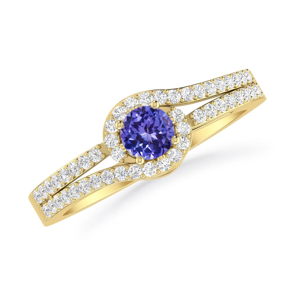 Yellow Gold - Tanzanite