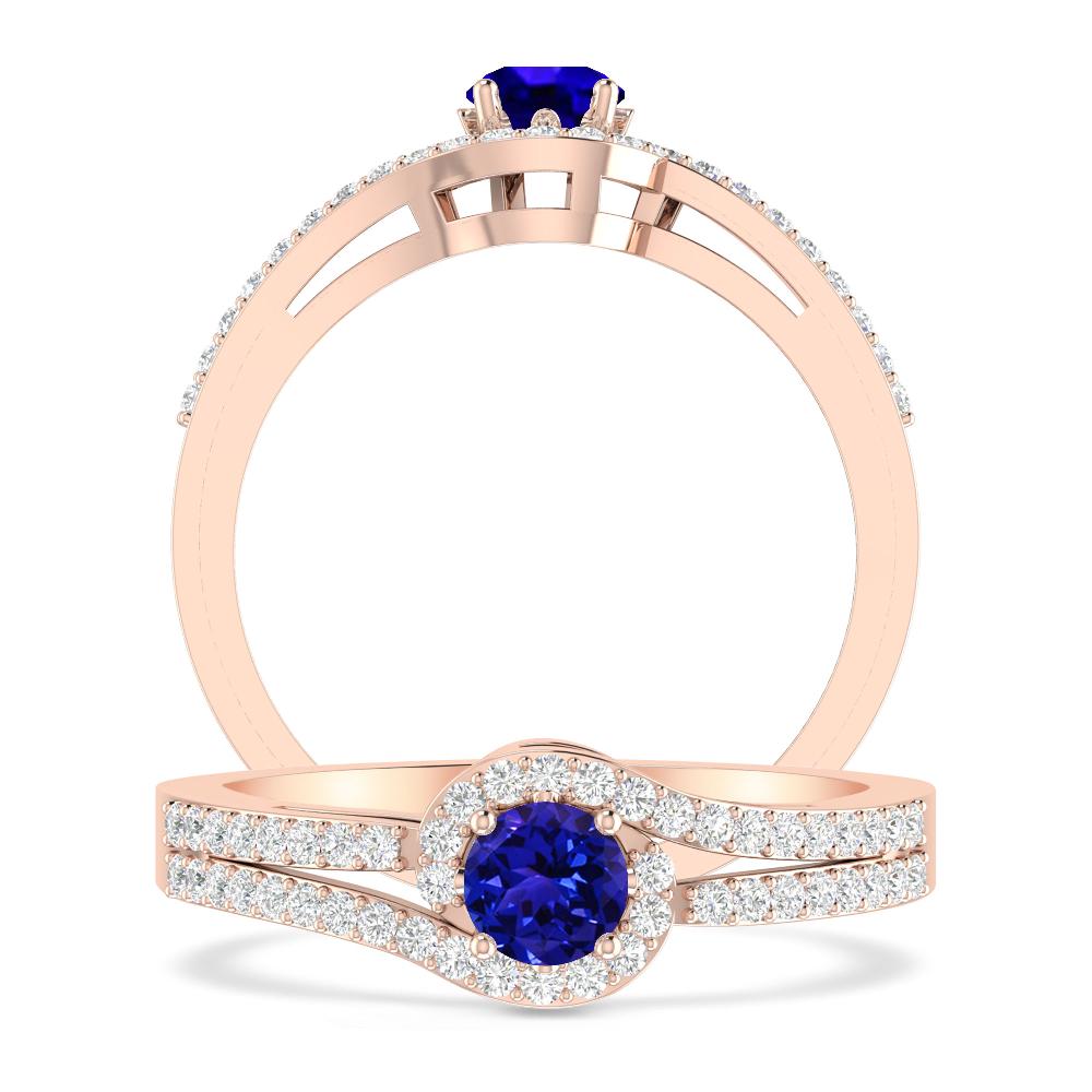 Rose Gold - Tanzanite