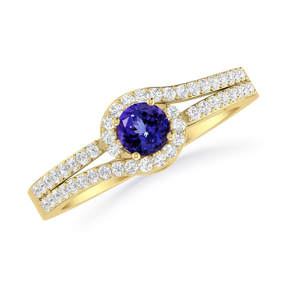 Yellow Gold - Tanzanite