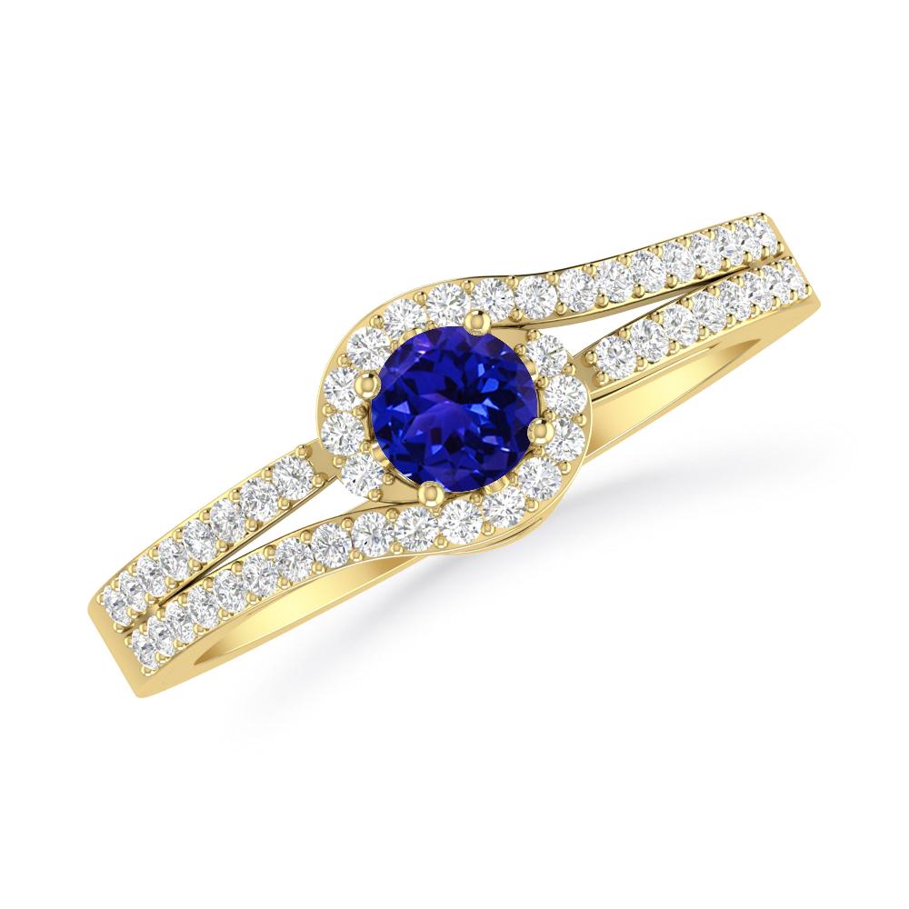 Yellow Gold - Tanzanite