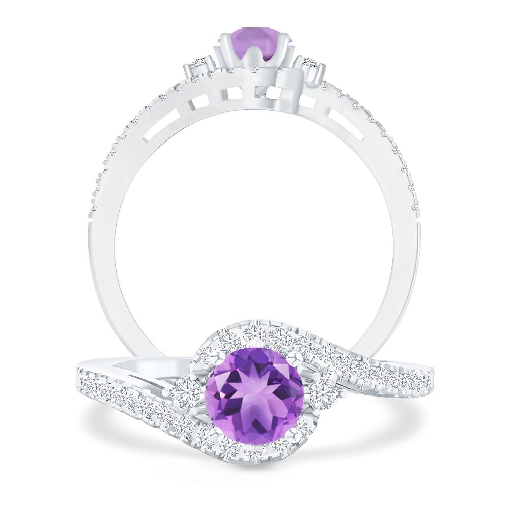 White Gold - Amethyst