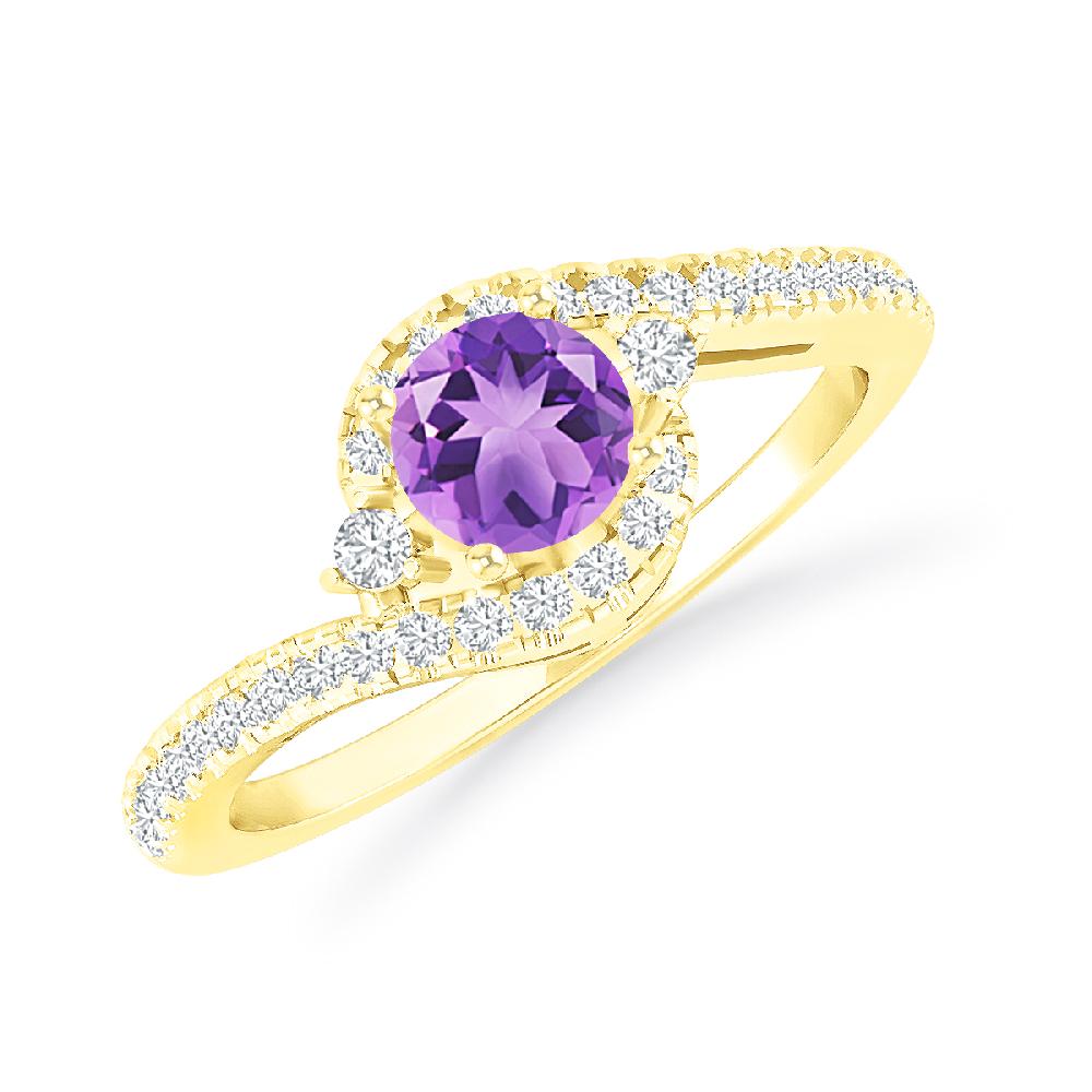 Yellow Gold - Amethyst