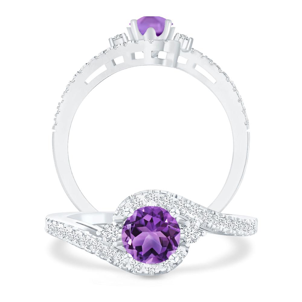 White Gold - Amethyst