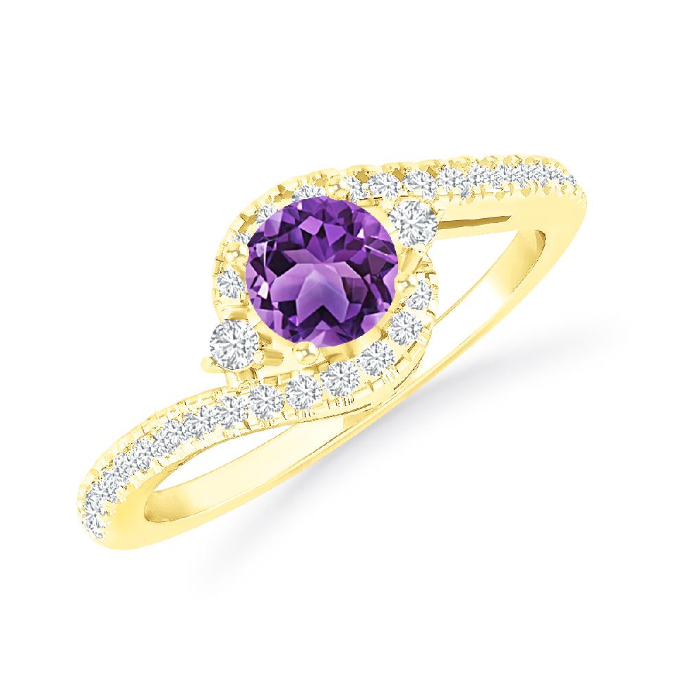 Yellow Gold - Amethyst