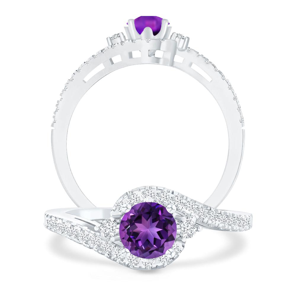 White Gold - Amethyst