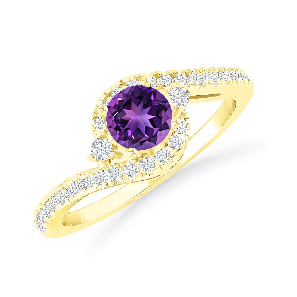 Yellow Gold - Amethyst