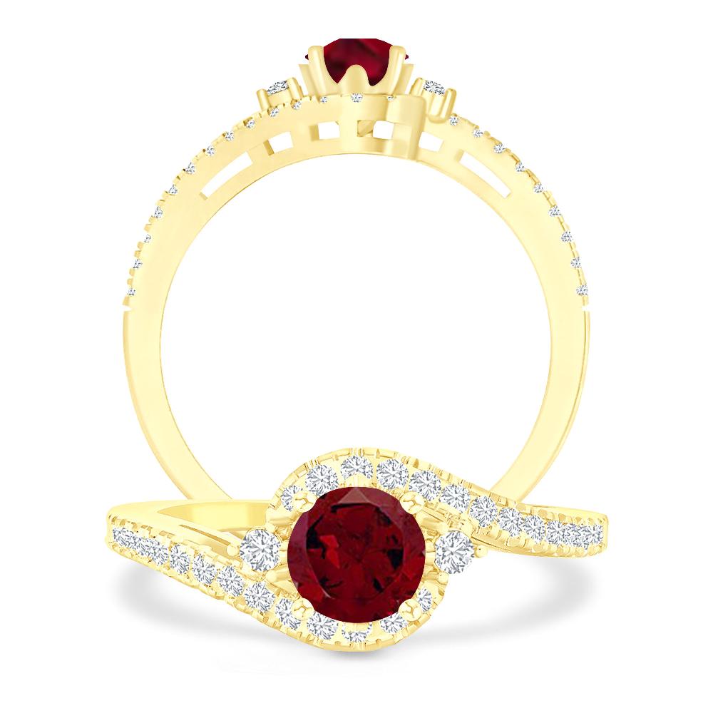 Yellow Gold - Garnet