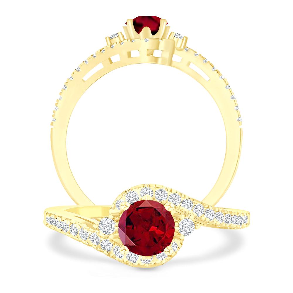 Yellow Gold - Garnet