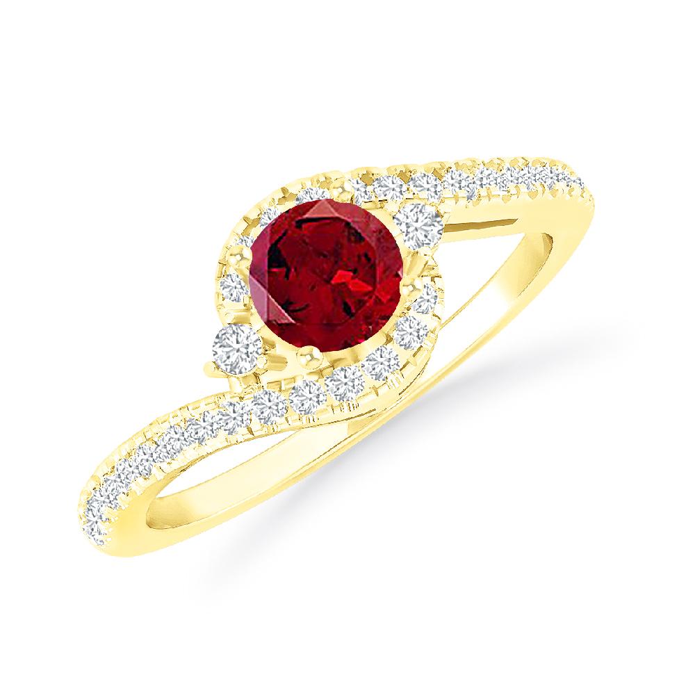 Yellow Gold - Garnet