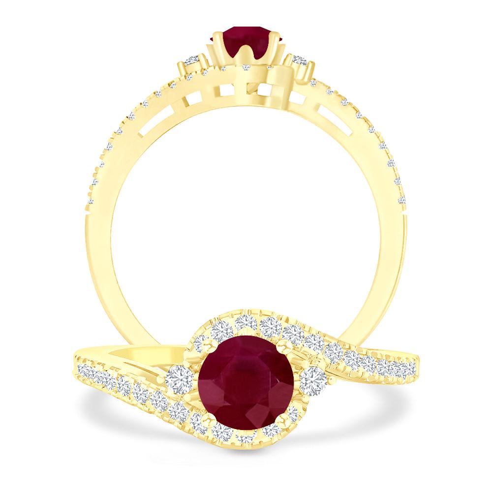 Yellow Gold - Ruby