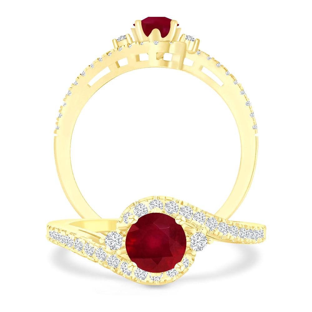 Yellow Gold - Ruby