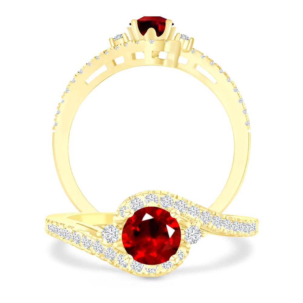 Yellow Gold - Ruby