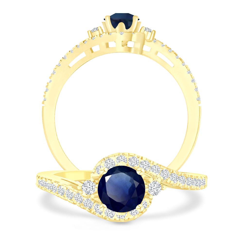 Yellow Gold - Sapphire